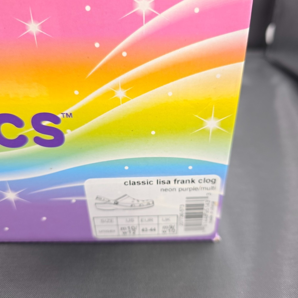 Crocs Lisa Frank Classic Clogs Women's Size 12 Groovy Colorful Retro NWT - Picture 8 of 8
